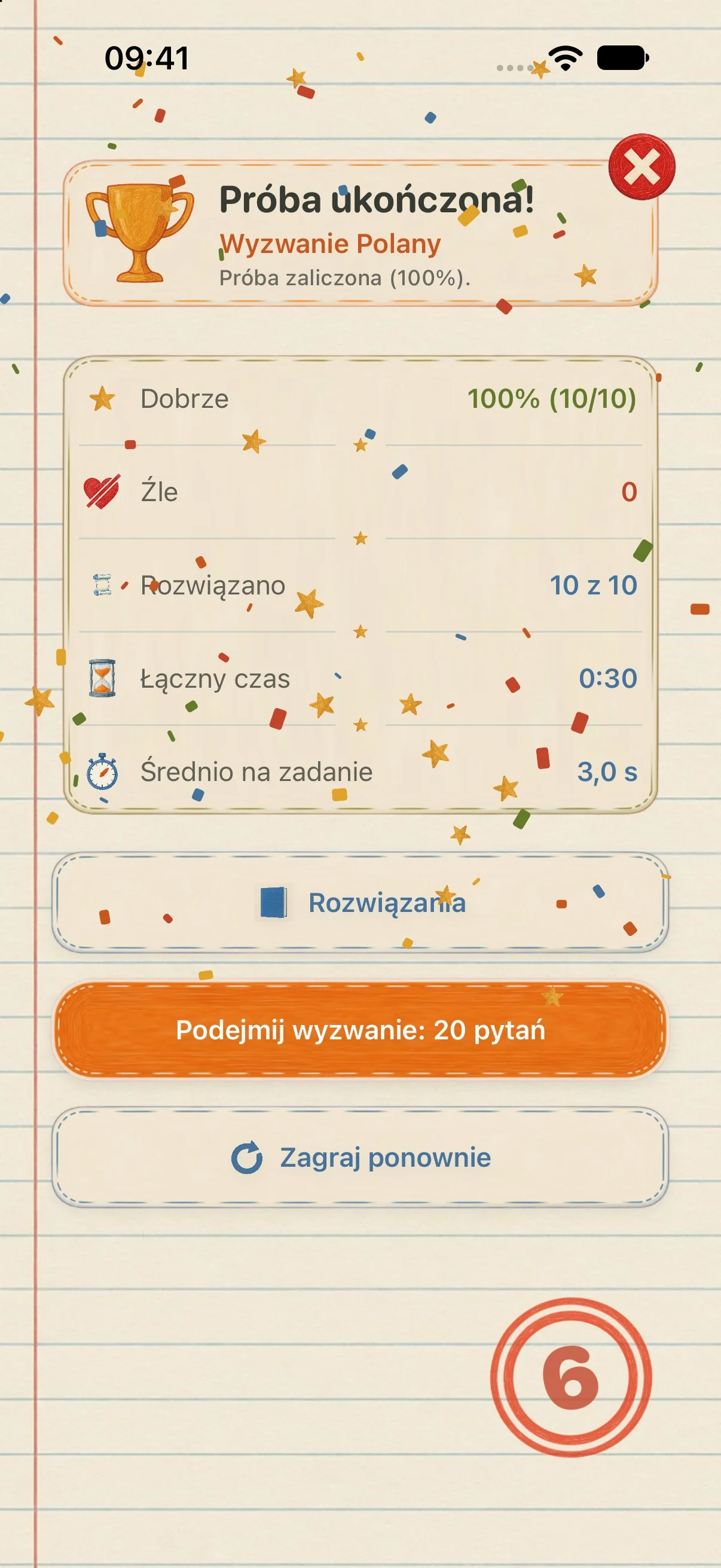 Ekran aplikacji Cyferki